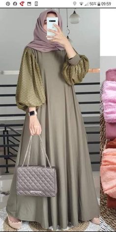 Fesyen Islam, Islamic Fashion Dresses, Hijabista Fashion, Moslem Fashion, Model Gamis, Hijab Designs, Modest Fashion Hijab, Muslim Women Fashion, Mode Abaya