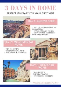 the 3 days in rome it's perfect time for your first visit to italy