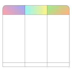 an image of a blank paper with color swats on the top and bottom half