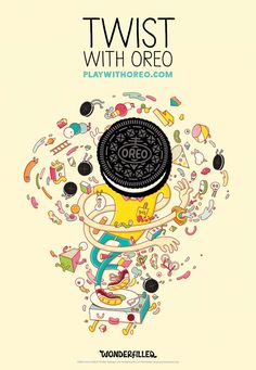 an advertisement for the brand's new oreo