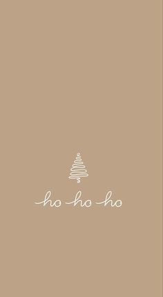 the word ho ho written in white on a brown background