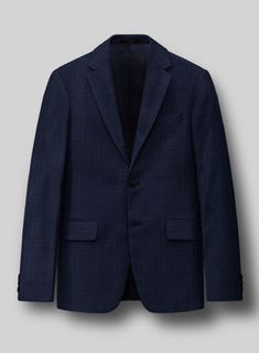 Build a smart wardrobe that envelopes unparalleled comfort and refinement with our Loro Piana Rosa Wool Jacket. Crafted from a wool blend, our jacket features classy plaids that pay homage to impeccable prestige in a dashing fresh blue color and a touch of stretch factor, which helps you move around with ease and style. Whether commanding the boardroom or gracing a gala event, this jacket is the sartorial legacy of luxury style.    A marriage of elegance and comfort, Loro Piana fabrics are made using the highest quality raw materials in the world, in their purest form or blended together. A sophisticated response to the dictates of contemporary elegance, these fabrics lend themselves to a wide range of styles to meet the varied needs of today’s wardrobe, from daywear to formal suits, from Timeless Fitted Plaid Outerwear, Elegant Wool Sport Coat For Office Wear, Elegant Plaid Suits With Hidden Button Closure, Luxury Long Sleeve Outerwear For Office, Tailored Plaid Outerwear For Office, Elegant Wool Outerwear For Office, Timeless Plaid Formal Outerwear, Elegant Plaid Sport Coat With Suit Collar, Elegant Plaid Outerwear With Lapel Collar