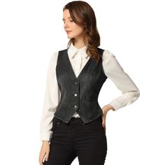 The sleeveless jean vest is an item timeless and it is on trend. It is an excellent slim-fit design to show your attractive and charming figure. The single-breasted denim waistcoat is versatile to match with a simple t-shirt or casual floral dress to build lady chic outfits. Pair it with a basic shirt, casual clothing, sports shoes, boots, or sandals. Picnic Family, Ladies Waistcoat, Sleeveless Jean Jackets, Denim Waistcoat, Jean Jacket Vest, Cool Girl Style, Floral Dress Casual, Friends Gathering, Casual Vest