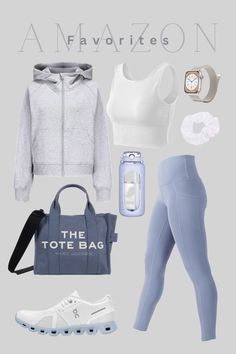 Amazon favorites, cute workout outfit, comfy style, marc jacobs tote bag, tote bag outfit, gym outfit, on cloud sneaker outfit, weekend outfit inspo, ootd, spring outfits, womens fashion 2023, amazon fashion finds, amazon outfits #amazonmusthaves #amazonfashionfinds #marcjacobsbag #gymwear #workoutfitswomen Gym Sneakers Women Workout Outfits, Spring Outfit Comfy, On Cloud Outfit Ideas, 2023 Workout Outfit, Sport Style Outfits Women, Spring Gym Outfits For Women, Amazon Fitness Finds, Gym Glamour Outfit, Spring Workout Outfits For Women