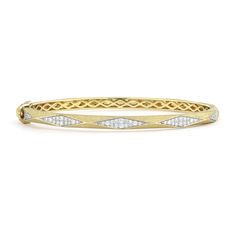 Pave Bangle, Bracelet Size Chart, Stackable Bangles, Bangles Making, Open Bangle, Mixed Metals, Diamond Sizes, Bracelet Sizes, Pave Diamonds