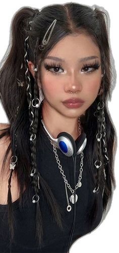 Rave Hairstyles, Concert Hairstyles, Rave Hair, Y2k Hairstyles, Kpop Hair, Braided Hairstyle, Dance Hairstyles, Festival Hair, Hair Fashion