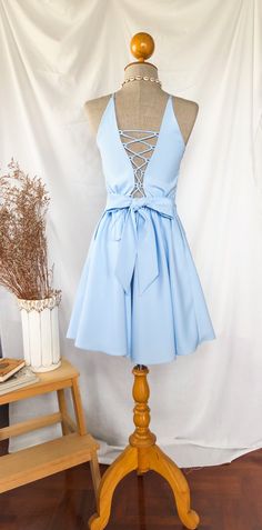 Baby Blue Bridesmaid, Baby Blue Bridesmaid Dresses, Vintage Sundress, Blue Bridesmaid Dress, Blue Bridesmaids, Summer Party Dress, Dress Prom, Dress Party, Dress Vintage