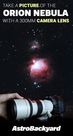 a person holding a camera with the words take a picture of the origin nebula