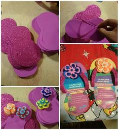 there are several pictures of minnie mouse hats