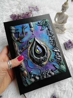 Clay journal fantasy style  awesome gift ideas Magical Journal, Artsy Decor, Grimoire Book, Witch Shop, Art Journal Cover, Fantasy Style, Opening An Etsy Shop, Magical Book, Book Of Shadow