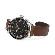 Handsome aviation-inspired automatic watch for stylish Instagrammers. Jet-black dial and brown leather strap complement any outfit while reliable automatic movement requires no batteries. 100M water resistant for daily adventures. Timeless Brown Watch With Subdials, Timeless Brown Chronograph Watch, Masculine Brown Watch Accessories With Subdials, Brown Watch Accessories With Subdials, Classic Automatic Watches, Brown Rectangular Dial Analog Watch, Brown Chronograph Watch With Rectangular Dial And Subdials, Brown Chronograph Watch With Rectangular Dial, Leather Automatic Watches For Everyday Use