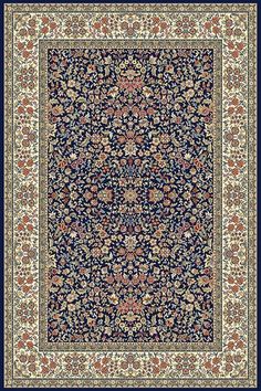 Rug Ancient Garden 57078-3434 Blue/Ivory - NW Rugs & Furniture Ivory Rug, Persian Carpet, Traditional Area Rugs