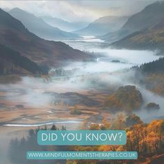 the mountains are covered in fog and low lying clouds with text that reads, did you know?