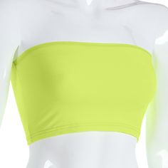 FREE SHIPPING 2019 Summer Sleeveless Womens Bralette Neon Green Pink Neon Tube Top Plain Off Shoulder Vest Crop Top Tank Tops Bras Bustier Party Solid Sexy Hot Clothes JKP1667 Solid Strapless Crop Top For Party, Solid Bandeau Tank Top For Party, Solid Color Bandeau Tank Top For Party, Party Bandeau Tank Top, Trendy Seamless Tube Top For Party, Solid Color Bandeau Tube Top For Club, Spring Club Bandeau Tank Top, Bandeau Crop Top With Built-in Bra For Club, Green Sleeveless Tube Top With Built-in Bra