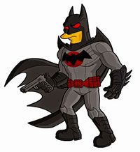 Flashpoint Batman Simpson-ized Old Joker, Beware The Batman, The Bat Man, Batman Arkham City, Stephanie Brown