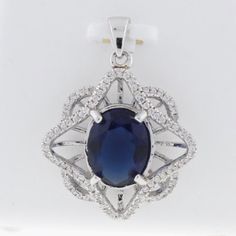 Brand New Solid .925 Sterling Silver & 18k White Gold Overlay Sapphire & Simulated Diamond Pendant Must See!! Even More Beautiful In Person!! Bundle & Save An Extra 20%! 2.5ctw Of Lab Created Sapphire & .25ctw Of Simulated Diamonds 4.0 Grams In Total Weight Pendant Is Approx 1” In Length Please See Photos For Picture Detail & In Depth Product Information! Feel Free To Ask Any Questions You May Have! Get This Amazing Pendant At An Amazing Price While You Can!! Sterling Silver Sapphire Jewelry With Diamond Cut, Sapphire Fine Jewelry Stamped 925, Fine Jewelry Silver Sapphire Jewelry, Sapphire Color Cubic Zirconia Jewelry With Accent Stones, Sapphire Color Jewelry With Cubic Zirconia And Accent Stones, Blue Sterling Silver Jewelry With Diamond Accents, Dazzling Sapphire Sterling Silver Jewelry, Blue Diamond Cut Cubic Zirconia Jewelry, Sapphire Sterling Silver Jewelry With Brilliant Cut