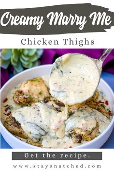 the recipe for creamy mary me chicken thighs