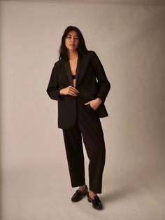 Henning x US Irving Suit Pants - Black | Universal Standard Black Tie Attire, Woman In Suit, Black Suit Wedding, Universal Standard, Suit Pants, Work Wardrobe, Fancy Outfits, Black Wedding, Fashion Advice