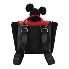 Experience the magic of Disney with the officially licensed Disney Mickey Mouse Peek-A-Boo Convertible Mini Backpack. This delightful mini backpack boasts a unique 3D plush Mickey Mouse design that adds a touch of whimsy to your style. The intricate gold embroidery enhances its charm and elevates its overall appeal. Crafted from soft and cozy faux shearling fabric, it provides a luxurious feel while showcasing your love for Disney's iconic character. What sets this mini backpack apart is its ver Disney Mickey Mouse Backpack, Disney Mickey Mouse Backpack For School, Disney Mickey Mouse Standard Backpack, Disney Backpack With Case For School, Disney Backpack For School With Case Included, Black Character Backpack For Everyday Use, Disney Icon, Mickey Mouse Bag, Disney+ Icon