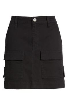 Perfect your casual-cool vibe in this trend-right denim skirt designed in a pencil silhouette with cargo pockets and an airy back vent. 16" to 17" length Zip fly with button closure Front slant pockets; cargo flap-patch pockets 98% cotton, 2% spandex Machine wash, tumble dry Imported Mid-rise Cotton Cargo Skirt With Pockets, Utility Cargo Skirt With Pockets For Work, High Waist Cargo Skirt With Cargo Pockets For Work, High Waist Cargo Skirt For Work, High-waisted Cargo Skirt For Workwear, Fitted Denim Skirt With Cargo Pockets, Mid-rise Denim Skirt With Pockets For Work, High Waist Cargo Skirt With Pockets For Work, Short Denim Skirt With Pockets For Work