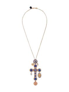 Shop Dolce & Gabbana 18kt yellow gold Tradition cross pendant necklace with Express Delivery - FARFETCH Long Diamond Necklace, 18kt Gold Jewelry, Gold Trend, South Sea Pearl Necklace, Akoya Pearl Necklace, Pearl And Diamond Necklace, Pendant Necklace Gold, Diamond Choker, Round Necklace