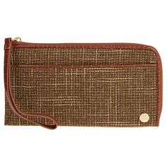 Samantha Brown To-Go RFID Tweed Travel Wallet  Samatha Brown designed this sleek travel wallet with pockets and slots with plenty of room to organize your essentials. Simply stash it in a tote and you're ready for wherever the day takes you.   What You Get       Travel Wallet Trendy Travel Wallets Rectangular Shape, Trendy Travel Wallet Rectangular, Trendy Travel Wallets Rectangular, Trendy Travel Wallet With Zipper Closure, Trendy Travel Wallets With Zipper Closure, Versatile Brown Wallet For Daily Use, Brown Rectangular Travel Accessories With Zipper Closure, Trendy Travel Bags With Rfid Blocking, Casual Travel Wallet Rectangular