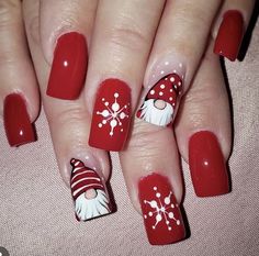 Academia Collage, Holiday Nails Winter, Xmas Nail Art, Fingernail Designs, Fancy Nails Designs, Christmas Nails Easy, Fall Acrylic Nails