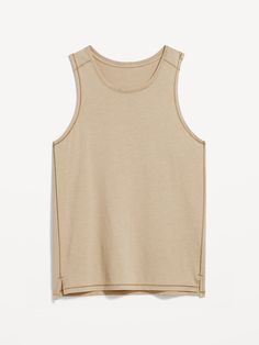 scoop neck wide straps vented sides breathable go-dry cool wicks moisture and keeps you cool Beige Tank Top, Top Man, Mens Tank, Mesh Tank Top, Keep Your Cool, Wide Straps, Wicks, Hen, Toddler Boys