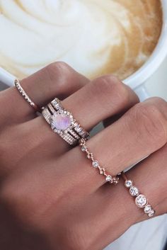 Opal Wedding Rings, 14kt Gold, Moonstone, Diamond Bracelet, The Row, Opal, Wedding Rings, Ring, Gold