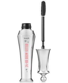 Keep brows in place and perfectly polished all day with this clear setting gel. The custom brush features long bristles that evenly coat brow hairs from root to tip, short bristles to sculpt & shape hairs into place. The flexible, flake-free formula locks on makeup for 24* budge-proof hours, so brows don't pull a disappearing act. It's easy to apply-and quick to dry. Clear Eyebrow Gel, Benefit Brow, Makeup List, Makeup Needs, Eyebrow Gel, Makeup Items, Benefit Cosmetics, Makeup Skin Care