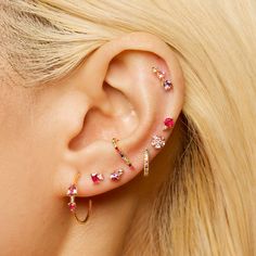 Pink Power Stud – STONE AND STRAND Ear Styling, Pretty Piercings, Stone And Strand, Ear Piercing Ideas, Cool Ear Piercings, Pretty Ear Piercings, Multiple Earrings, Cute Ear Piercings, Earring Inspo