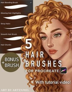 ✦ This is a digital product!! No physical item will be shipped.✦ Make your drawing beautiful with these brushes!✨ If you are looking for brushes to make drawing hair easy, this is the pack for you!🤩 This set of 5 brushes will help you draw beautiful hair. Perfect for coloring and rendering any hair type! You will receive 5 brushes including a Smooth Hair Brush, Hair Chunks Brush, Stray Hairs Brush, Glowing Hair Highlights Brush and Hair Blending Brush + one bonus brush for eyelashes👀 These brushes have helped me a ton and I know they will help you as well! That's why I made it available for you! ✦I made a tutorial on how I draw hair and how to use these brushes You can watch it here👇🏼 https://youtu.be/JhxwA7DywhI Easy and fast to use. ♡ YOU WILL RECEIVE: - 5 Hair Brushes - 1 Bonus Eyel Hair Blending, Glowing Hair, Curly Hair Brush, Glow Hair, Drawing Beautiful, Ipad Procreate, Drawing Hair, Brushes For Procreate, Eyelash Brush