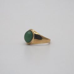 The dainty ring features a piece of green jade which in oval shape, vintage and classic looking. 18k gold plated Stainless steel Waterproof, tarnish free Available in US size 6-11 Ring sizing chart Green Ring Aesthetic, Ring Sizing Chart, Evening Eye Makeup, Hotline Bling, Green Ring, Fancy Nancy, Zierlicher Ring, Green Rings, Jade Ring