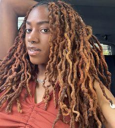 Follow for more Multi Colored Locs, Loc Dye, Pretty Locs, Locs Natural, Beautiful Locs, Dyed Hair Inspiration