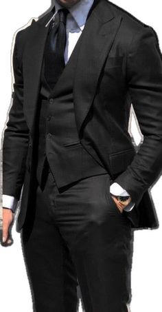 Slim Fit Wedding Sets, Fitted Three-piece Suit For Wedding, Black Suit Men, Gentleman Aesthetic, Business Jacket, Classy Suits, Classy Outfits Men, Dress Suits For Men, Men Stylish Dress