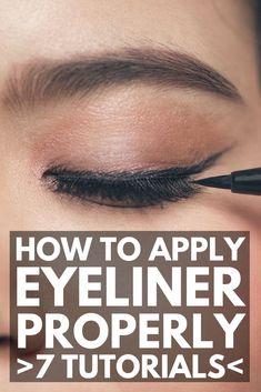 Top Lid Eyeliner How To Do, How To Apply Eyeliner To Top Lid, Eyeliner On Top And Bottom Lid, Waterline Eyeliner, Makeup Orange, Winged Eyeliner Tutorial