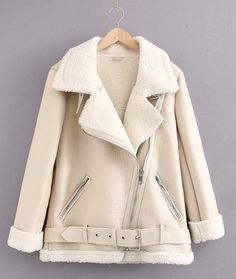 Creamy White Lambskin Motorcycle Jacket | Jo Yi Seo - Itaewon Class | K-Fashion at Fashionchingu Suede Jacket Women, Pyjama Satin, Lamb Leather Jacket, Winter Outerwear, Brown Suede Jacket, Outwear Jackets, Oversized Coat, Stitching Leather, Zipper Top