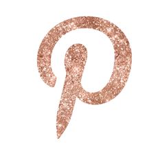 the pin symbol is made up of pink glitter