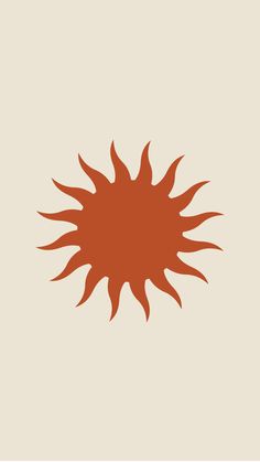 an orange sunburst on a beige background