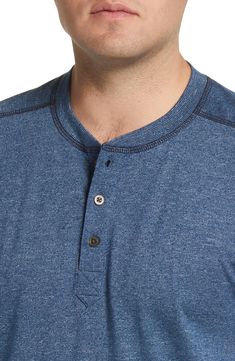 Washed and faded like an old favorite, this twisted-yarn henley sporting long sleeves and flat seams makes an ideal choice for layering or wearing on its own. 27 1/2" length Crewneck Short sleeves 80% cotton, 20% polyester Machine wash, tumble dry Imported Casual Blue Long Sleeve Henley, Casual Long Sleeve Henley, Vintage Shops, Nordstrom Rack, Layering, Short Sleeves, Nordstrom, Long Sleeves, Twist