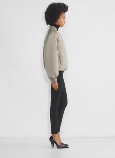 GLOBE BOMBER | Aritzia Bike Shorts, Sock Shoes, Denim Shirt, Crew Socks, Raglan Sleeve, Short Pants, Insulation, Denim Skirt, Merino Wool