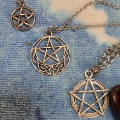 3 different styles to choose from, light or heavy chain, and magnetic or lobster clasp. Message your preference(s) or necklace style will be random. Inverted Pentacle, Pentacle Earrings, Pentacle Necklace, Pagan Pendants, Pentagram Necklace, Heavy Chain, Star City, Different Styles, Lobster Clasp