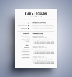 a professional resume template with no work experience on the front and back cover, is shown