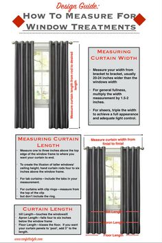 the instructions for how to measure window treatments