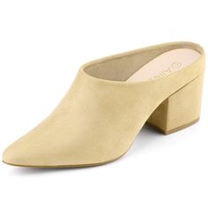 Add stylish footwear to your look with heeled mules by Allegra K. A backless style creates the slip-on design and these chunky-block heels finish the look. It is perfect to pair them with skirts or jeans for a variety of occasions. Please note that color may vary slightly according to the settings. It is stylish and you can pair these cute mules with all types of clothing. Good options for parties, sweet dating, shopping, festivals, banquets, office outfits, casual wear, and daily outfits. Office Outfits Casual, Block Heel Mules, Heeled Mule, Stylish Footwear, Chunky Block Heels, Shoes Heels Pumps, Slingback Heel, Toe Shoes, Outfits Casual