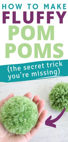 how to make fluffy pom poms the secret trick you're missing