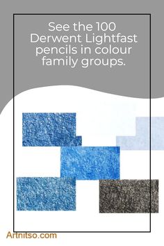 Picture of colour swatches using Derwent Lightfast pencils.  Pencil swatches are blue-violet. 12 Color Wheel, Derwent Lightfast, Metallic Colored Pencils