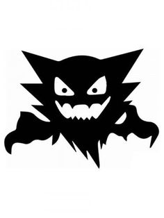 a black and white image of an angry cat with fangs on it's face