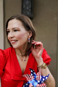 Celebrate the 4th of July with our Star Spangled Enamel Hoop Earrings in Red, White & Blue. Show off your patriotic spirit with these stunning earrings that features enamel stars in the traditional colors of our nation. Perfect for any festive occasion, this necklace is a must-have accessory. Stars Necklace, Star Spangled, Stunning Earrings, Stunning Necklace, Star Necklace, Red White Blue, 4th Of July, White Blue, Red White