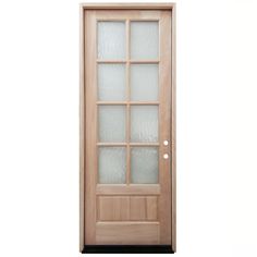 TCM8200 8-Lite Mahogany Exterior Wood Door - Flemish Glass - Left Hand Inswing Shiloh Cabinets, Exterior Wood Door, Kitchen Design Centre, Unfinished Cabinets, Fiberglass Exterior Doors, French Patio, Wood Exterior Door, Cabinets And Countertops